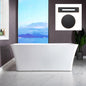 WOODBRIDGE 59" Acrylic Freestanding Bathtub Contemporary Soaking Tub