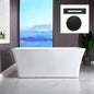 WOODBRIDGE 59" Acrylic Freestanding Bathtub Contemporary Soaking Tub