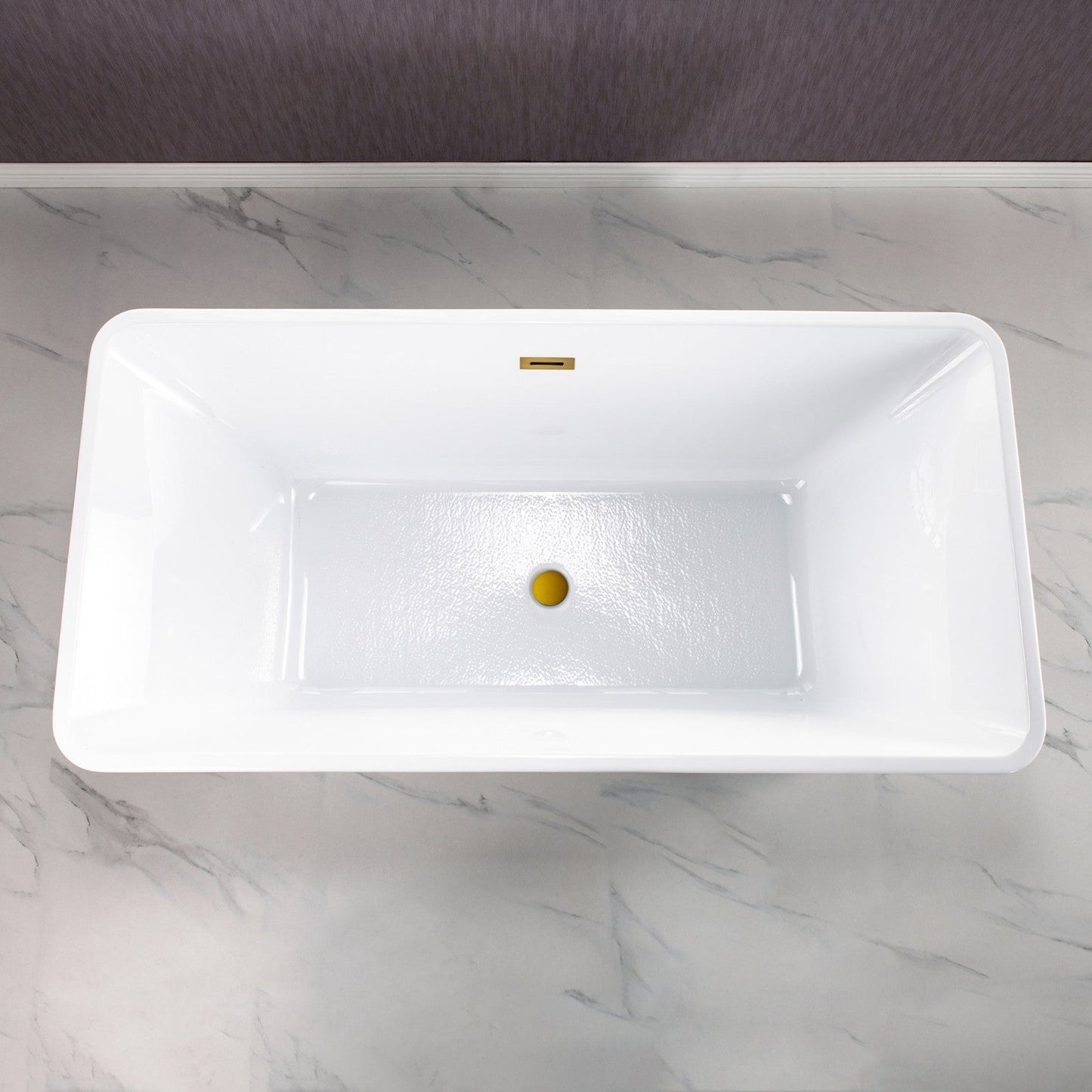 WOODBRIDGE 59" Acrylic Freestanding Bathtub Contemporary Soaking Tub