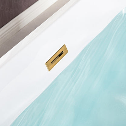 WOODBRIDGE 59" Acrylic Freestanding Bathtub Contemporary Soaking Tub