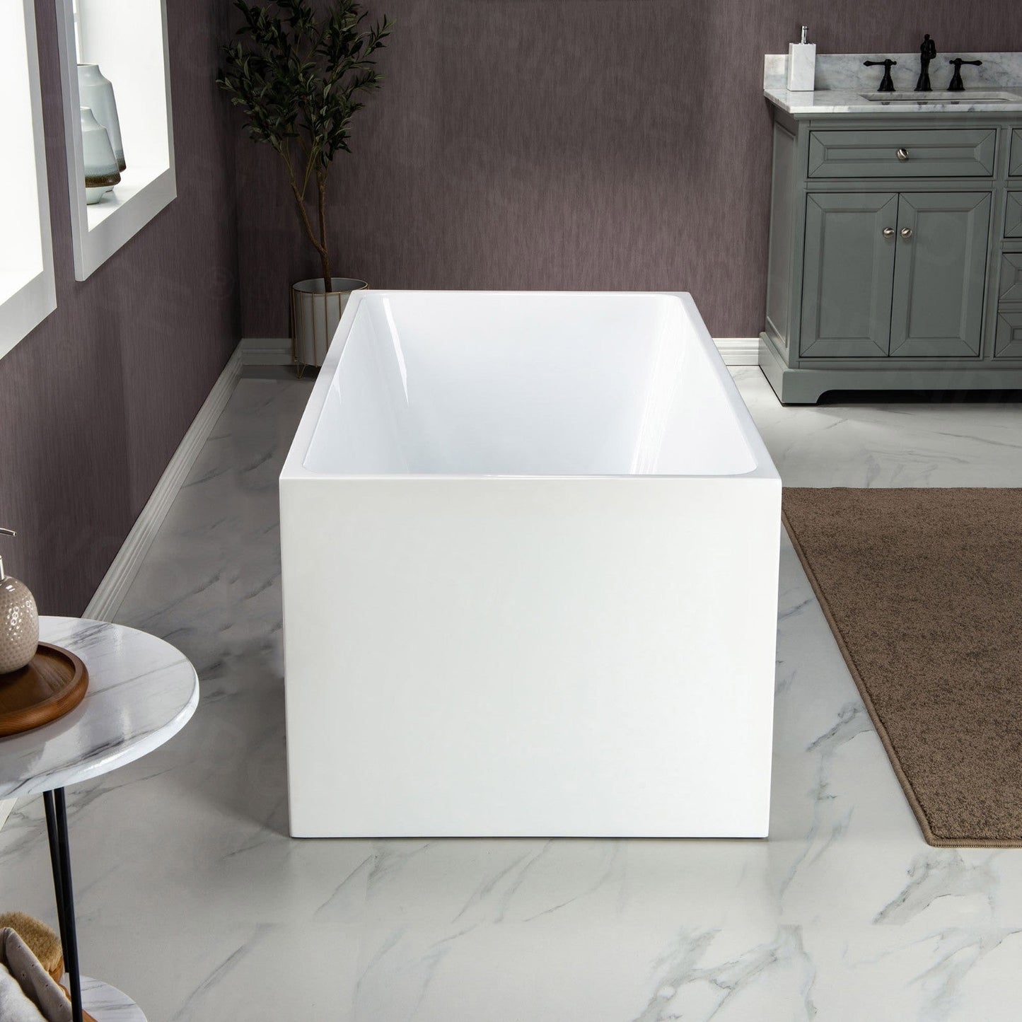 WOODBRIDGE 67" Acrylic Freestanding Bathtub Contemporary Soaking Tub