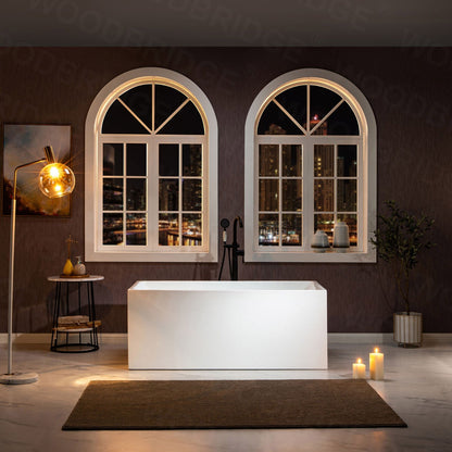 WOODBRIDGE 67" Acrylic Freestanding Bathtub Contemporary Soaking Tub
