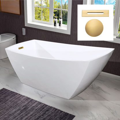 WOODBRIDGE 67" Acrylic Freestanding Bathtub Contemporary Soaking Tub