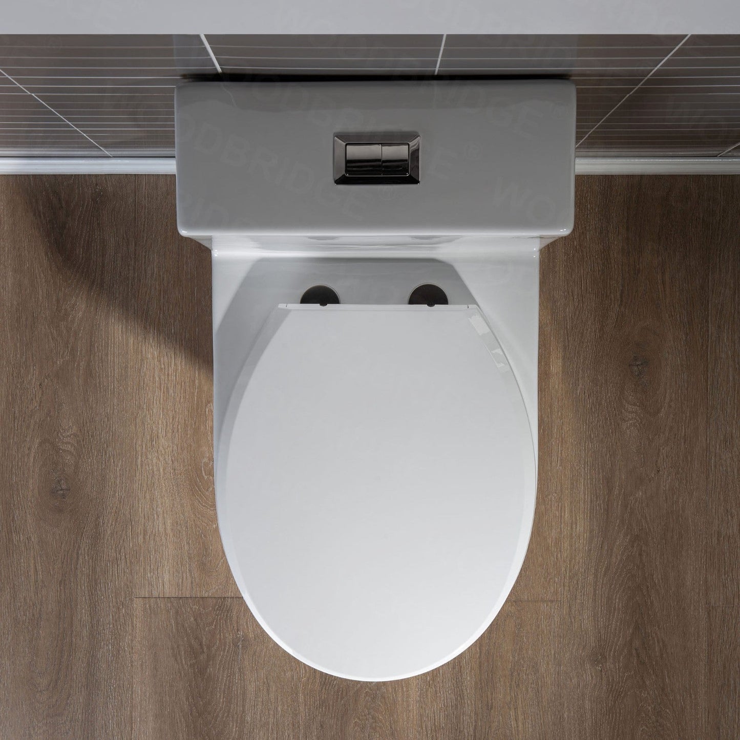WOODBRIDGE One Piece Short Compact Bathroom Tiny Mini Commode Water Closet Dual Flush Concealed Trapway