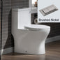 WOODBRIDGE One Piece Short Compact Bathroom Tiny Mini Commode Water Closet Dual Flush Concealed Trapway