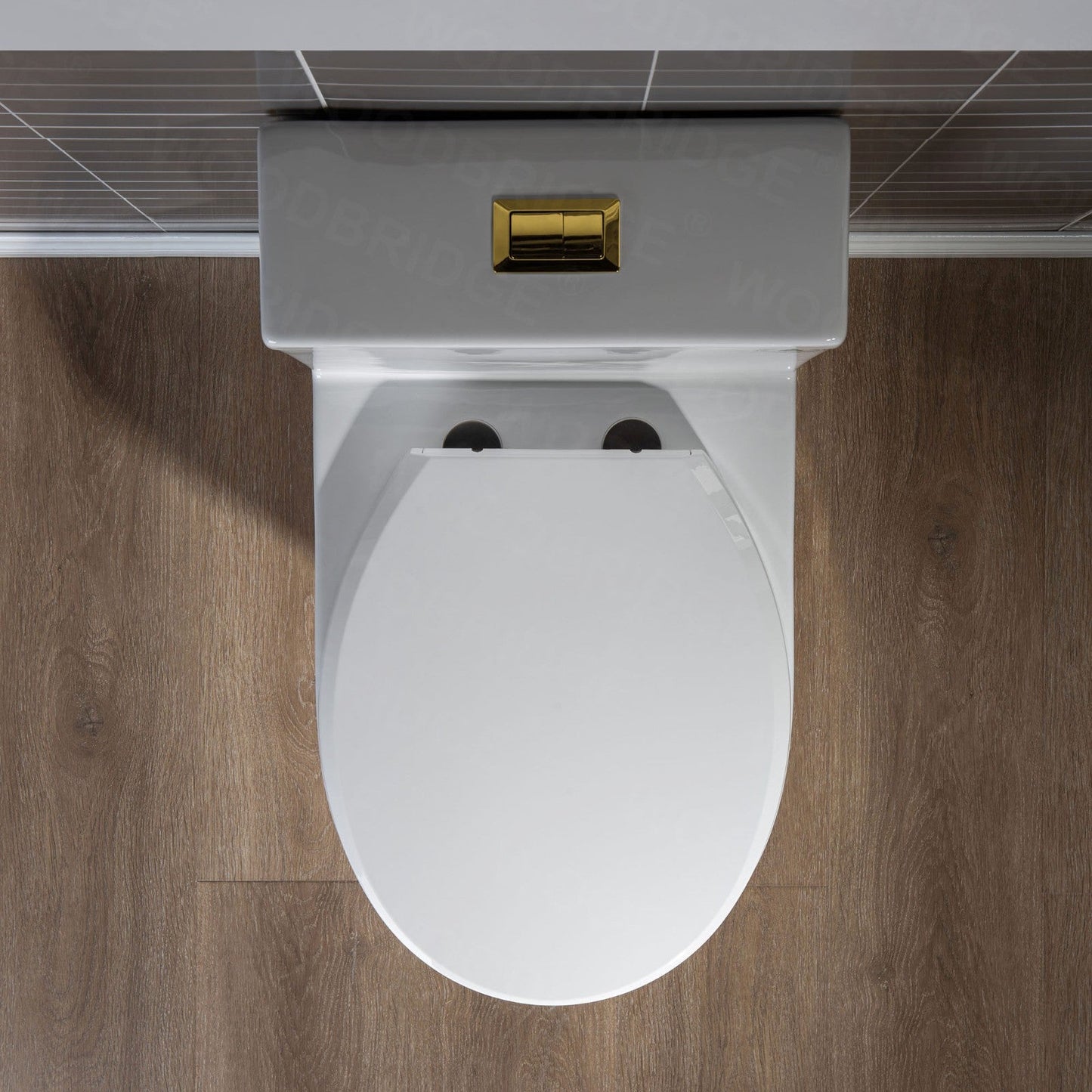 WOODBRIDGE One Piece Short Compact Bathroom Tiny Mini Commode Water Closet Dual Flush Concealed Trapway
