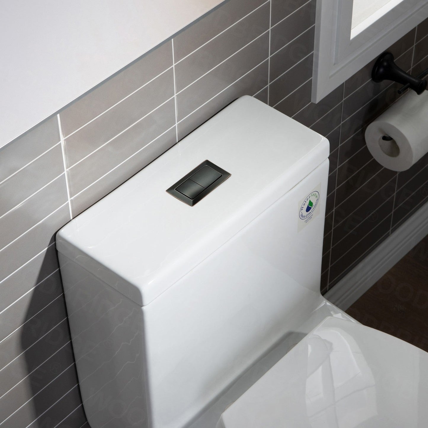 WOODBRIDGE One Piece Short Compact Bathroom Tiny Mini Commode Water Closet Dual Flush Concealed Trapway
