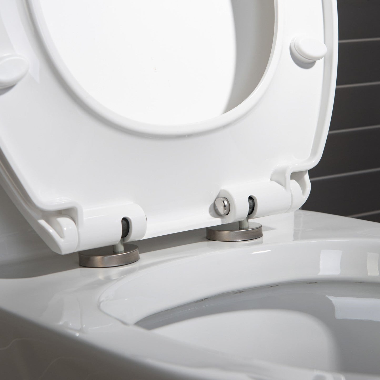 WOODBRIDGE One Piece Short Compact Bathroom Tiny Mini Commode Water Closet Dual Flush Concealed Trapway