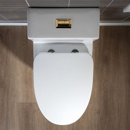 WOODBRIDGE Modern One Piece Dual Flush 1.28 GP Toilet,with Soft Closing Seat