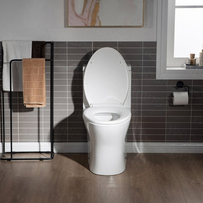 WOODBRIDGE Modern One Piece Dual Flush 1.28 GP Toilet,with Soft Closing Seat