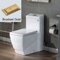 WOODBRIDGE Modern Square Design One Piece Dual Flush 1.28 GP Toilet,Chair Height with Soft Closing Seat