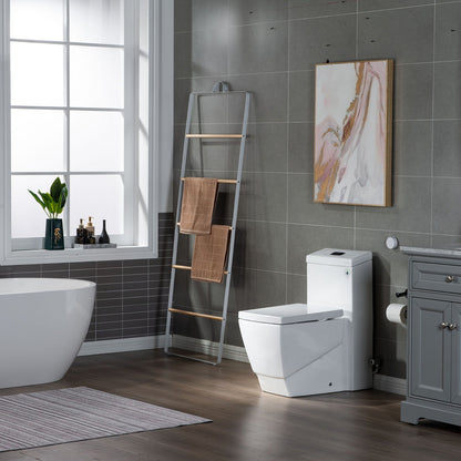 WOODBRIDGE Modern Square Design One Piece Dual Flush 1.28 GP Toilet,Chair Height with Soft Closing Seat