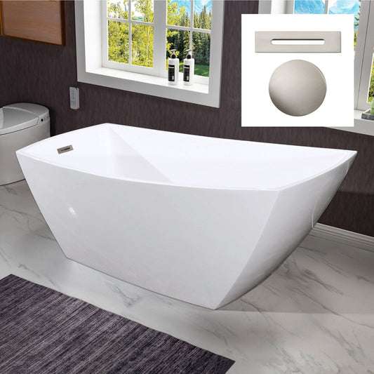 WOODBRIDGE 67" Acrylic Freestanding Bathtub Contemporary Soaking Tub