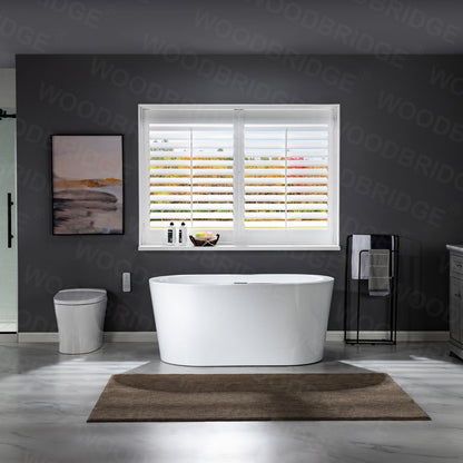 WOODBRIDGE BTA0088 56" Acrylic Freestanding Bathtub Contemporary Soaking Tub