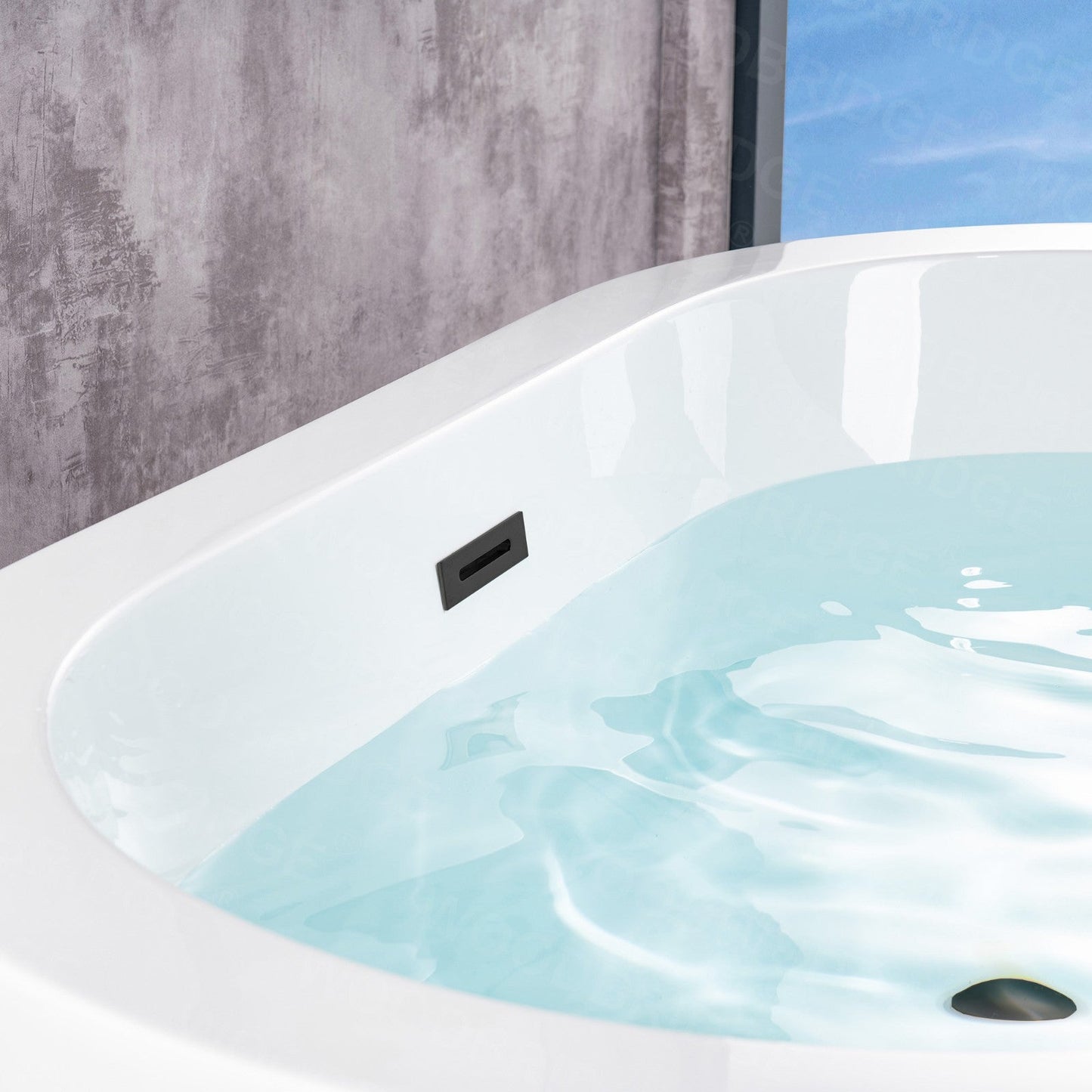 WOODBRIDGE BTA0088 56" Acrylic Freestanding Bathtub Contemporary Soaking Tub