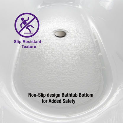 WOODBRIDGE BTA0088 56" Acrylic Freestanding Bathtub Contemporary Soaking Tub