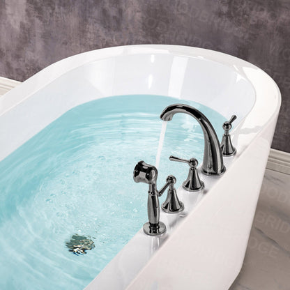 WOODBRIDGE BTA0088 56" Acrylic Freestanding Bathtub Contemporary Soaking Tub