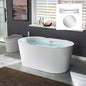 WOODBRIDGE BTA0088 56" Acrylic Freestanding Bathtub Contemporary Soaking Tub