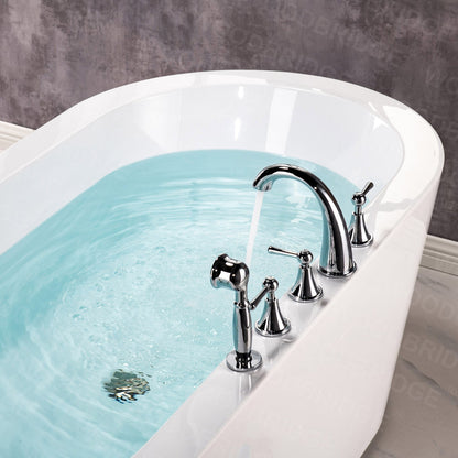 WOODBRIDGE BTA0088 56" Acrylic Freestanding Bathtub Contemporary Soaking Tub