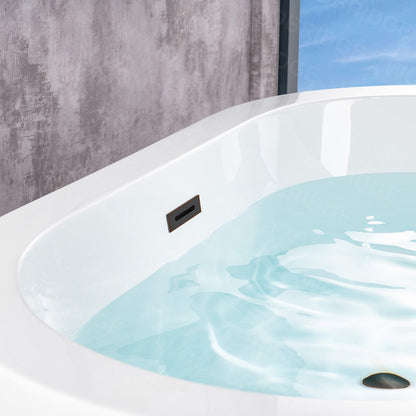 WOODBRIDGE BTA0088 56" Acrylic Freestanding Bathtub Contemporary Soaking Tub