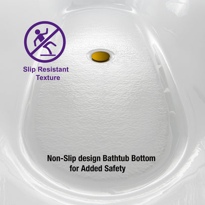 WOODBRIDGE BTA0088 56" Acrylic Freestanding Bathtub Contemporary Soaking Tub