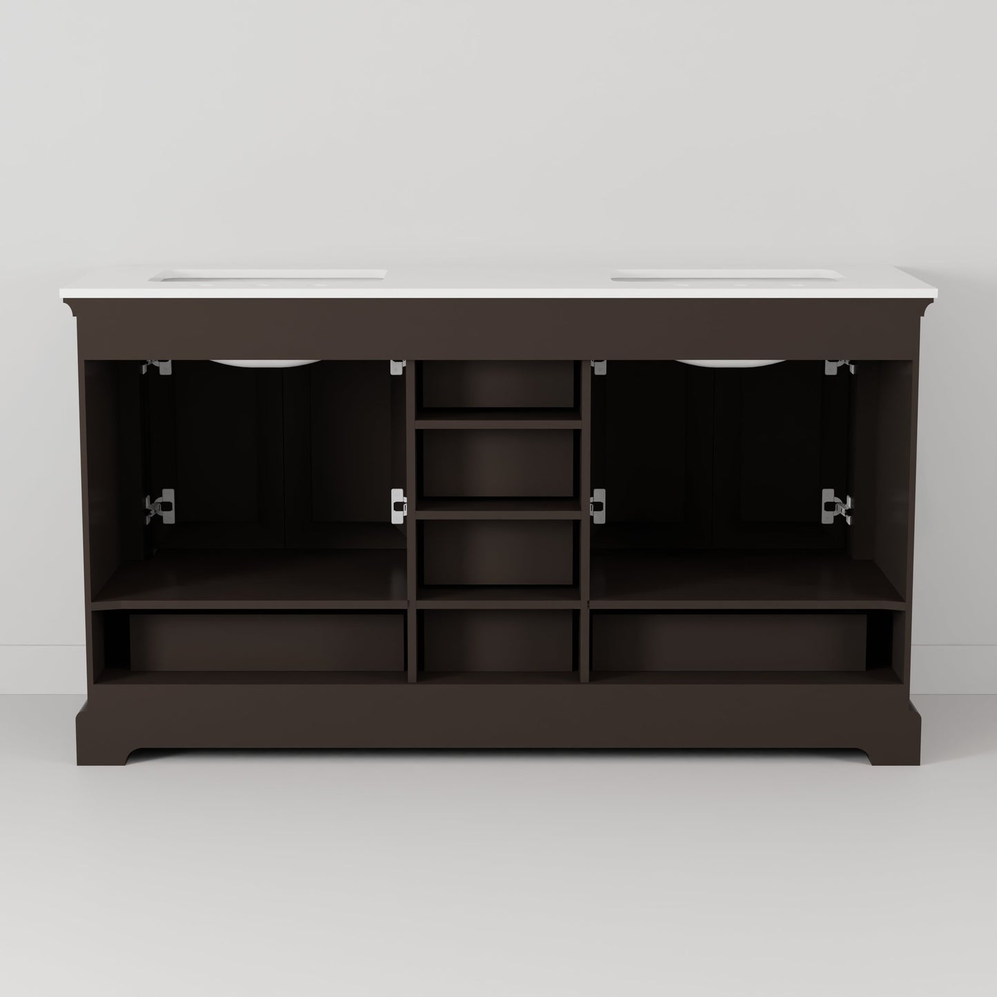 Dukes 60 in. W x 22 in. D Espresso Double Bath Vanity