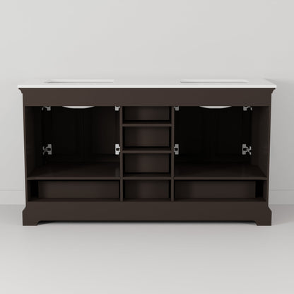 Dukes 60 in. W x 22 in. D Espresso Double Bath Vanity