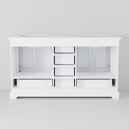 Dukes 60 in. W x 22 in. D White Double Bath Vanity