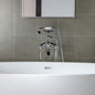 WOODBRIDGE F0018BN Freestanding Clawfoot Tub Filler Faucet with Hand Shower and Hose