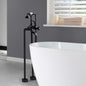 WOODBRIDGE F0018BN Freestanding Clawfoot Tub Filler Faucet with Hand Shower and Hose