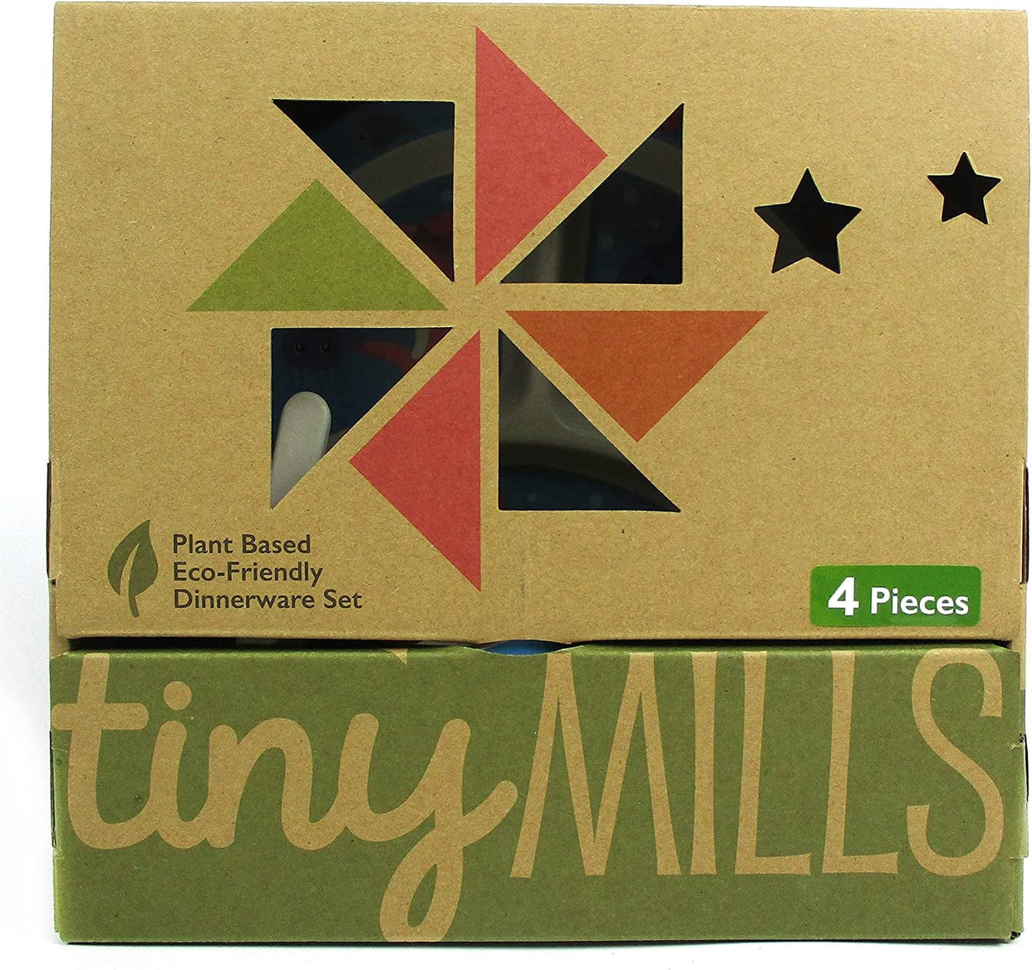 🦈 Shark Family 4-Piece Kids Dinnerware Set – Eco-Friendly, Biodegradable, BPA-Free Plant Fiber Tableware with Plate, Cup, Fork & Spoon – Microwave & Dishwasher Safe – Gift-Boxed for Holidays & Birthdays