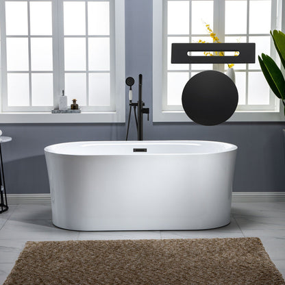 WOODBRIDGE 67" Contemporary Freestanding Acrylic Air Bubble Soaking Bathtub