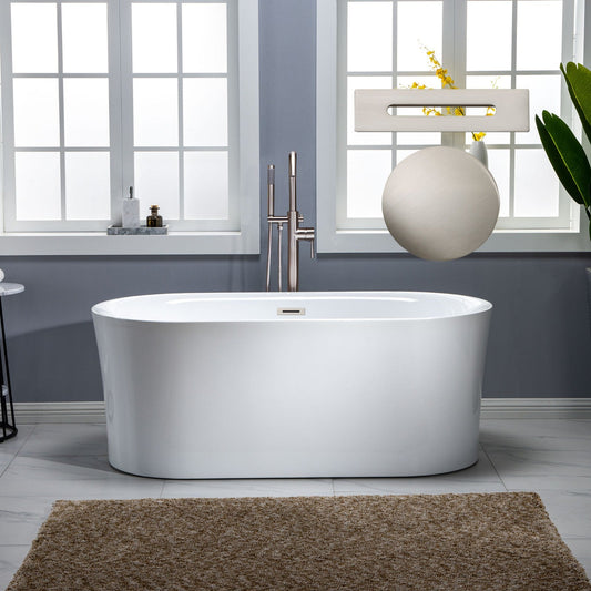 WOODBRIDGE 67" Contemporary Freestanding Acrylic Air Bubble Soaking Bathtub