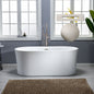 WOODBRIDGE 67" Contemporary Freestanding Acrylic Air Bubble Soaking Bathtub