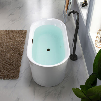 WOODBRIDGE 67" Contemporary Freestanding Acrylic Air Bubble Soaking Bathtub