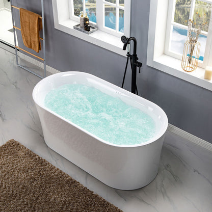 WOODBRIDGE 67" Contemporary Freestanding Acrylic Air Bubble Soaking Bathtub