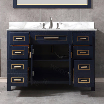 WOODBRIDGE Milan 49” Floor Mounted Single Basin Vanity Set with Solid Wood Cabinet