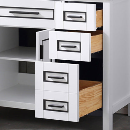 WOODBRIDGE Milan 49” Floor Mounted Single Basin Vanity Set with Solid Wood Cabinet