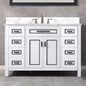 WOODBRIDGE Milan 49” Floor Mounted Single Basin Vanity Set with Solid Wood Cabinet