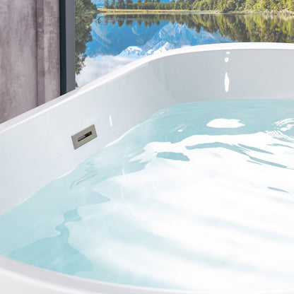 WOODBRIDGE 54" Acrylic Freestanding Bathtub Contemporary Soaking Tub