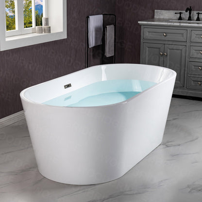 WOODBRIDGE 54" Acrylic Freestanding Bathtub Contemporary Soaking Tub