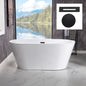 WOODBRIDGE 54" Acrylic Freestanding Bathtub Contemporary Soaking Tub