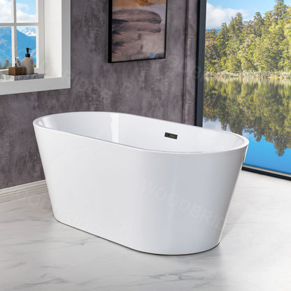 WOODBRIDGE 54" Acrylic Freestanding Bathtub Contemporary Soaking Tub