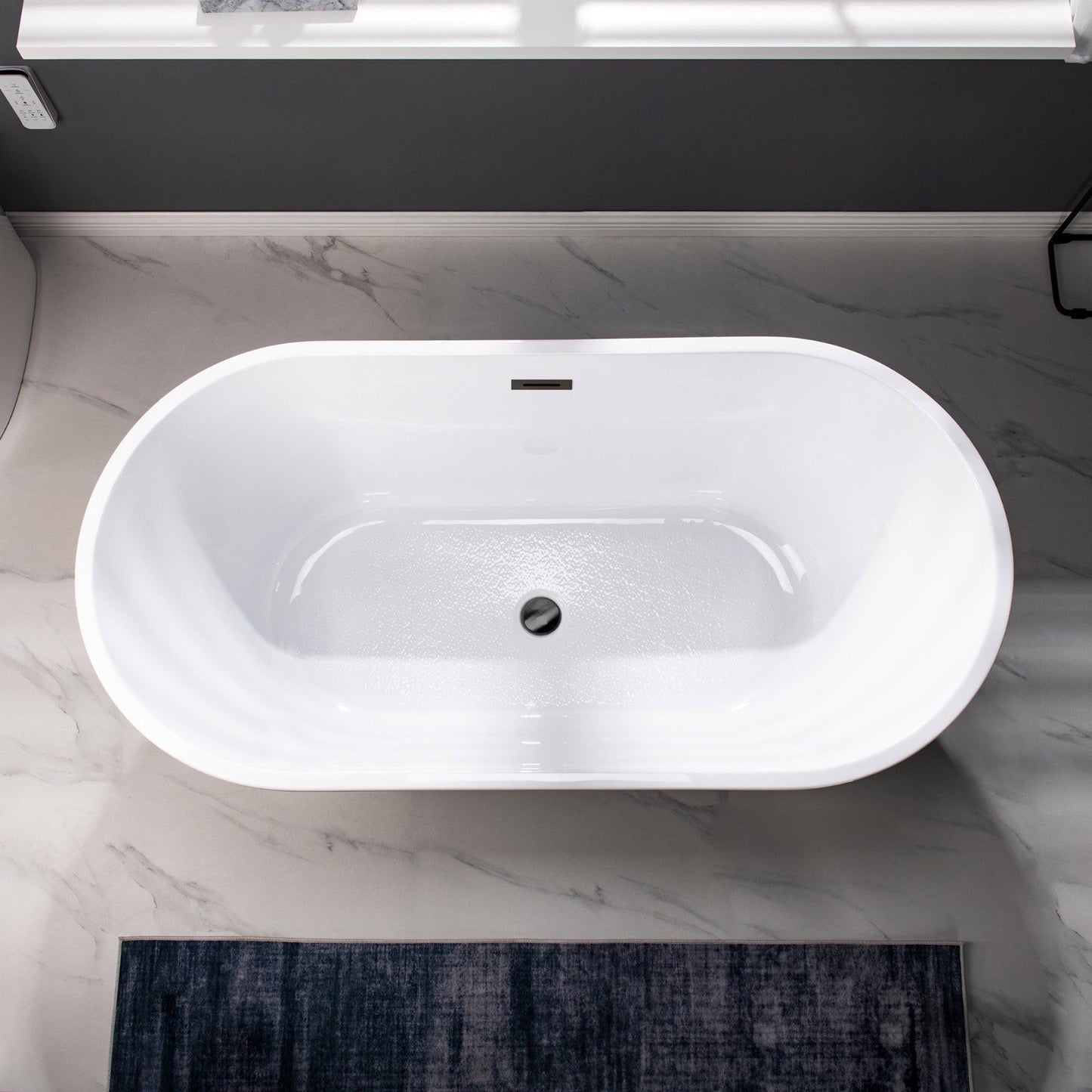 WOODBRIDGE 54" Acrylic Freestanding Bathtub Contemporary Soaking Tub