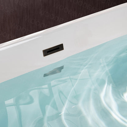 WOODBRIDGE 54" Acrylic Freestanding Bathtub Contemporary Soaking Tub