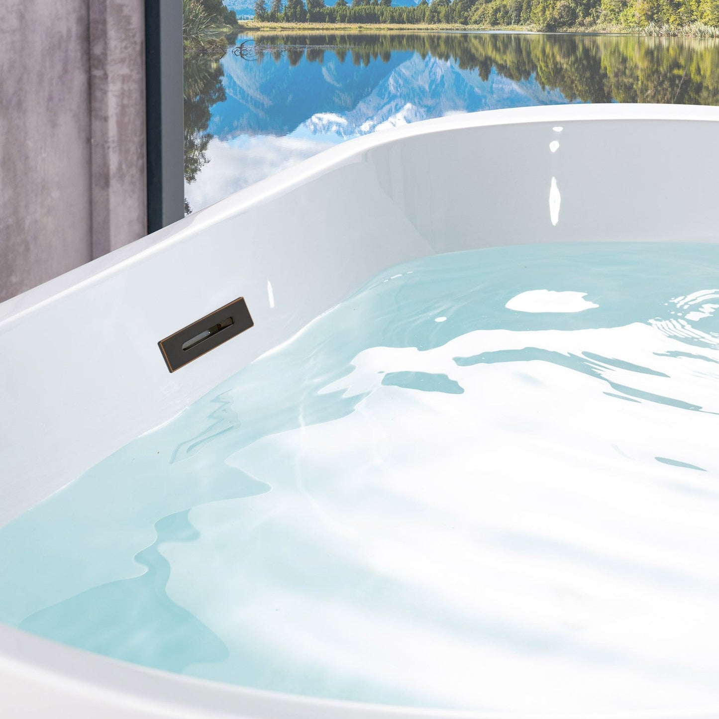 WOODBRIDGE 54" Acrylic Freestanding Bathtub Contemporary Soaking Tub