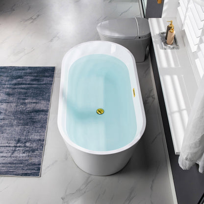 WOODBRIDGE 54" Acrylic Freestanding Bathtub Contemporary Soaking Tub