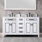 WOODBRIDGE Milan 61” Floor Mounted Single Basin Vanity Set with Solid Wood Cabinet
