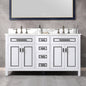WOODBRIDGE Milan 61” Floor Mounted Single Basin Vanity Set with Solid Wood Cabinet