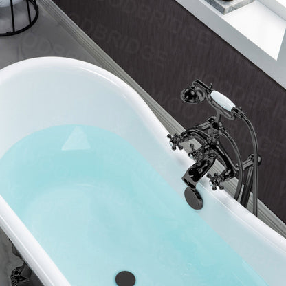 WOODBRIDGE 59" Heavy Duty Acrylic Double Slipper Clawfoot Bath Tub